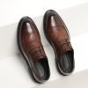 Oxford Mens Dress Shoes Formal Business Lace-up Full Grain Leather Minimalist Shoes for Men men dress shoes